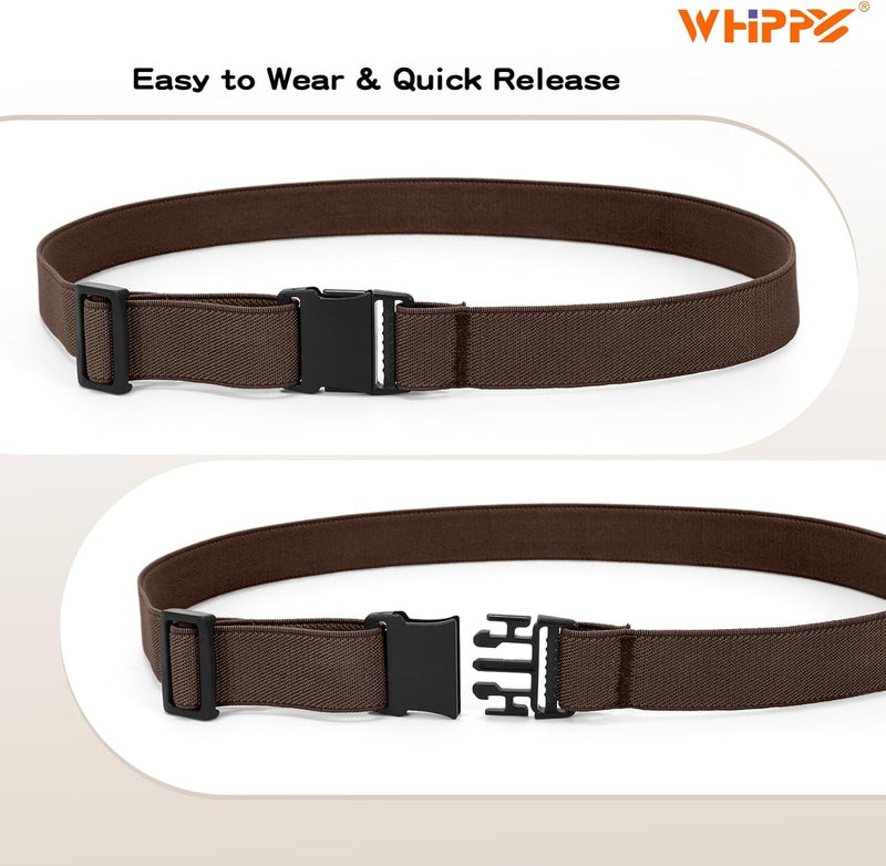 WHIPPY Elastic Kids Belt for Boys Girls - Stretch Invisible Belt with Adjustable Clip Buckle Latch Belts for School Sports - Image 5